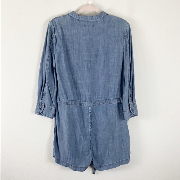 Anthropologie Level 99 Chambray Denim Romper XS - Picture 3 of 8